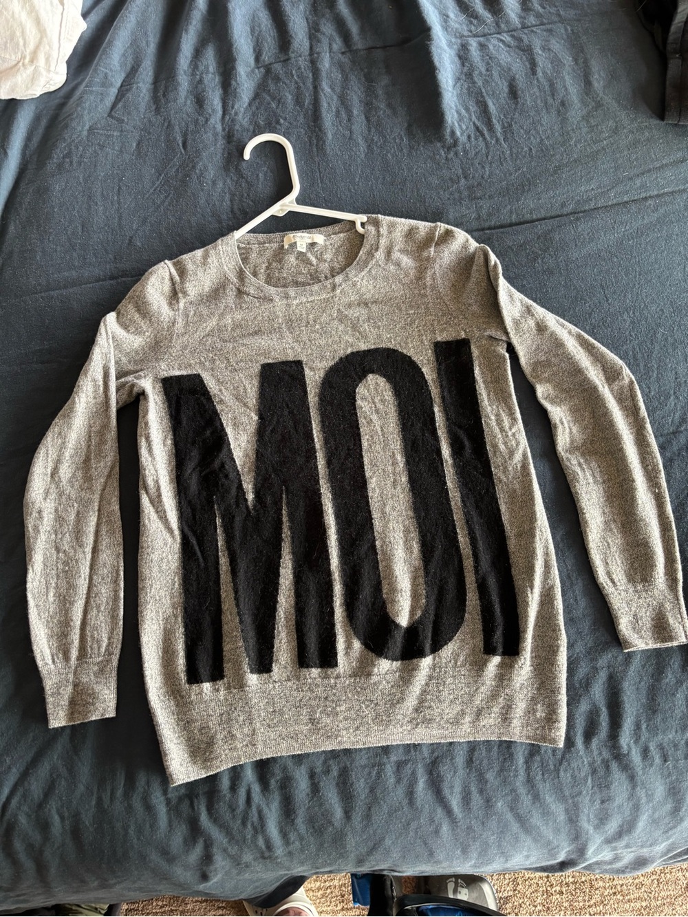 Madewell Moi Gray Pullover Merino Wool Sweater
